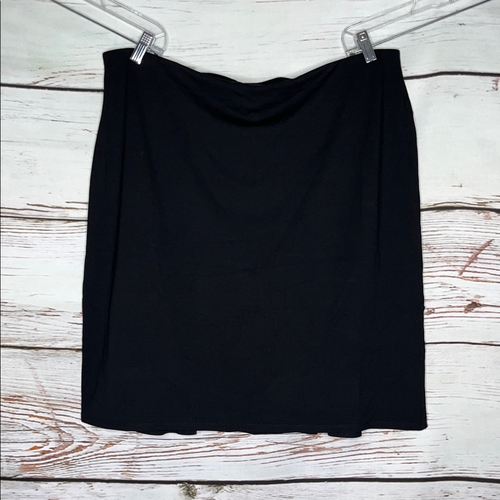 J. Jill Stretch NWT Size XL Black Wearever Collection Flounce Hem Pull On Skirt